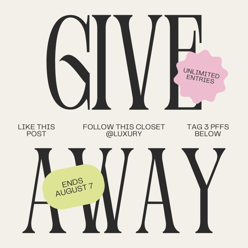 **CLOSED** GIVEAWAY TIME! Follow our closet for a chance to win!